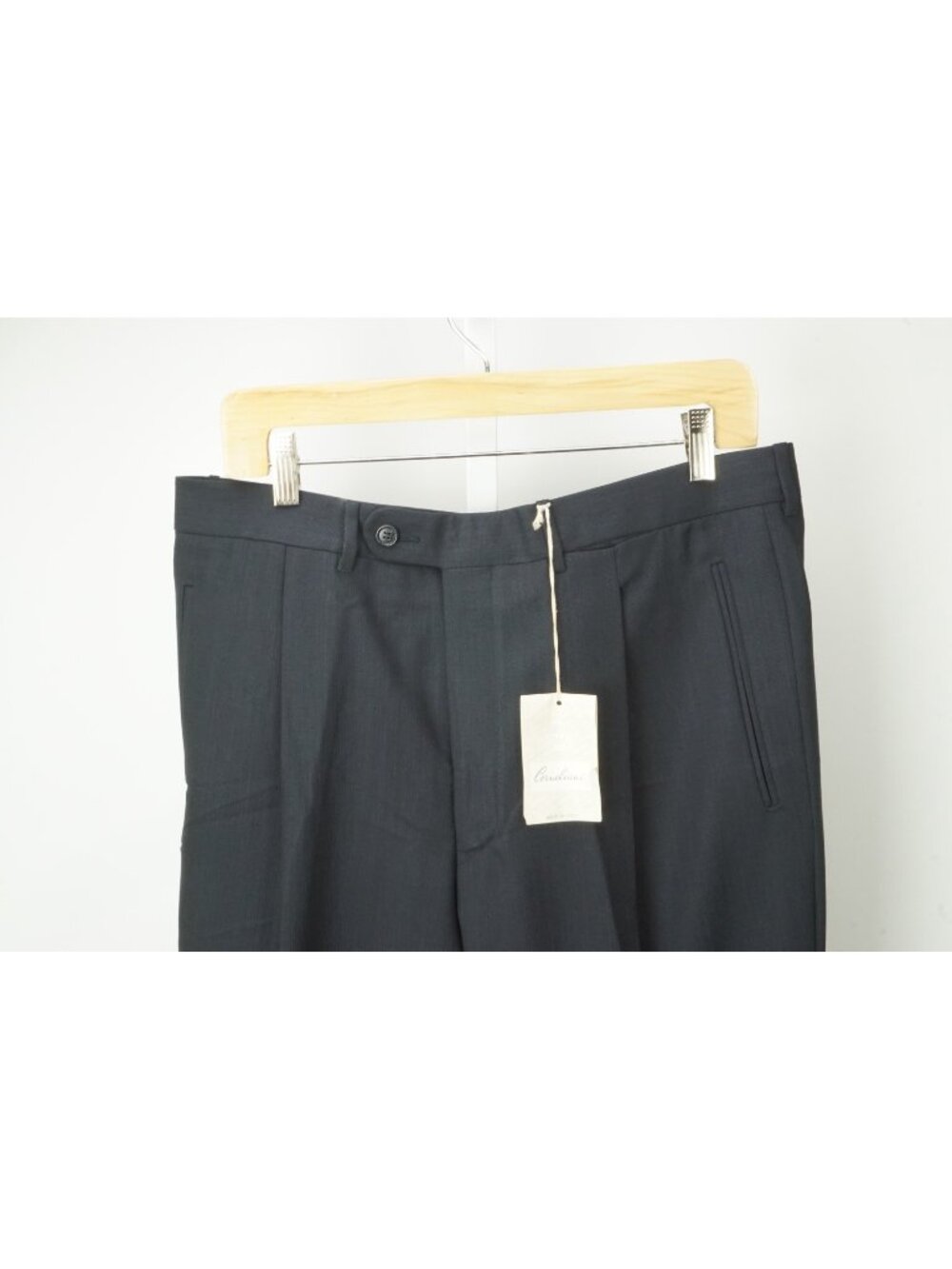 Corneliani Evolution Dark Blue 100% Wool Dress Pants Sz 52R EU BRAND NEW